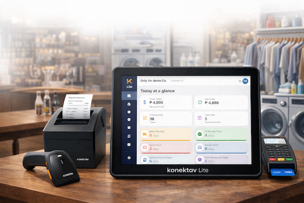 KonekTaV POS setup for busy counters